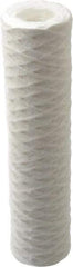 Parker - 2-1/2" OD, 1µ, Cotton String-Wound Cartridge Filter - 10" Long - All Tool & Supply