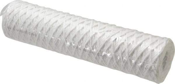 Parker - 2-1/2" OD, 1µ, Acetate Cotton String-Wound Cartridge Filter - 10" Long - All Tool & Supply