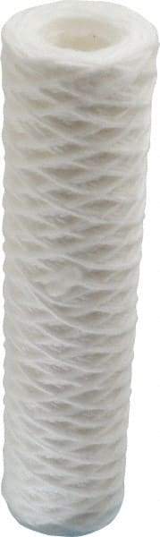 Parker - 2-1/2" OD, 1µ, Polypropylene Cotton String-Wound Cartridge Filter - 10" Long - All Tool & Supply