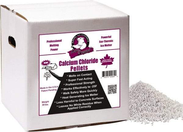 Bare Ground Solutions - 40 Lb Box Calcium Chloride Pellets - Effective to -20°F - All Tool & Supply