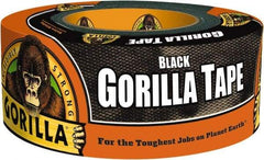 Gorilla Tape - 1-7/8" x 12 Yds Black Duct Tape - 17 mil, Rubber Adhesive, Cotton/Polyester Blend Cloth Backing, 32°F to 150°F - All Tool & Supply