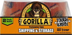 Gorilla Tape - 2-7/8" x 30 Yd Clear Acrylic Adhesive Packaging Tape - BOPP Film Backing, 3.4 mil Thick, 44 Lb Tensile Strength - All Tool & Supply