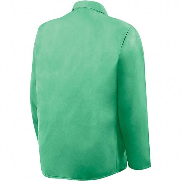 Steiner - Size XS Welding, Flame Resistant/Retardant Jacket - Green, Cotton, Snaps Closure - All Tool & Supply