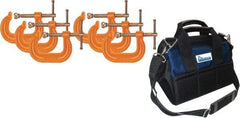 Gibraltar - 4" Max Opening Capacity, Deep Throat Standard C-Clamp Set - 6,200 Lb Load Capacity - All Tool & Supply