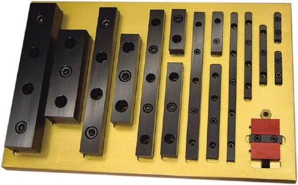 Mitee-Bite - 150mm Long x 15mm Wide x 12mm High, 4 Hole Locating & Positioning Rails - M6, Low Carbon Steel - All Tool & Supply