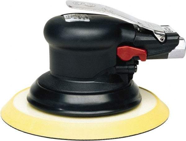 Chicago Pneumatic - 12,000 OPM, 16.6 CFM Air Consumption, Palm Air Orbital Sander - Round Pad, 1/4 NPT Inlet - All Tool & Supply