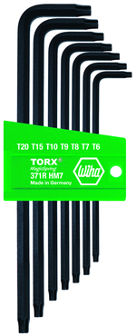 7 Piece - T6; T7; T8; T9; T10; T15; T20 MagicRing® Screw Holding - Torx Long Arm L-Key Set - All Tool & Supply