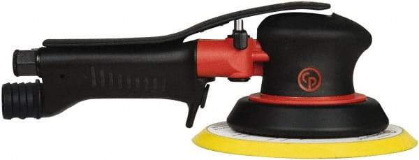 Chicago Pneumatic - 12,000 OPM, 16 CFM Air Consumption, 90 psi Air Pressure, Palm Air Orbital Sander - Round Pad, Hook & Loop Backing, 1/4" Inlet - All Tool & Supply