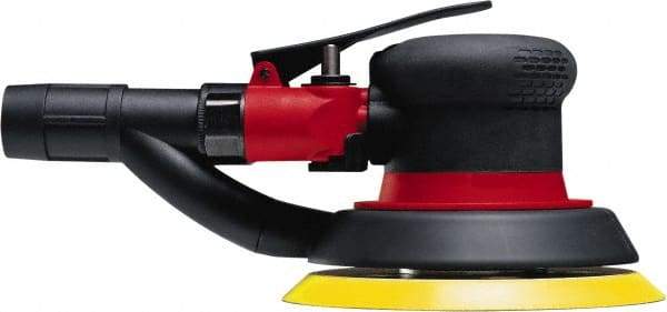 Chicago Pneumatic - 12,000 OPM, 19 CFM Air Consumption, 90 psi Air Pressure, Palm Air Orbital Sander - Round Pad, Hook & Loop Backing, 1/4" Inlet - All Tool & Supply