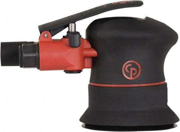 Chicago Pneumatic - 12,000 OPM, 16 CFM Air Consumption, 90 psi Air Pressure, Palm Air Orbital Sander - Round Pad, Hook & Loop Backing, 1/4" Inlet - All Tool & Supply