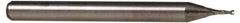 Accupro - 0.05", 2 Flute, Single End, Solid Carbide, 0.015" Corner Radius End Mill - 1-1/2" OAL, 30° Helix, Right Hand Flute, 0.15" LOC, Right Hand Cut - All Tool & Supply