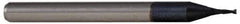 Accupro - 0.06", 2 Flute, Single End, Solid Carbide, 0.01" Corner Radius End Mill - 1-1/2" OAL, 30° Helix, Right Hand Flute, 0.18" LOC, Right Hand Cut - All Tool & Supply