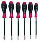 7 Piece - 5.0 - 13.0mm - SoftFinish® Cushion Grip Flexible Shaft Metric Nut Driver Set - All Tool & Supply