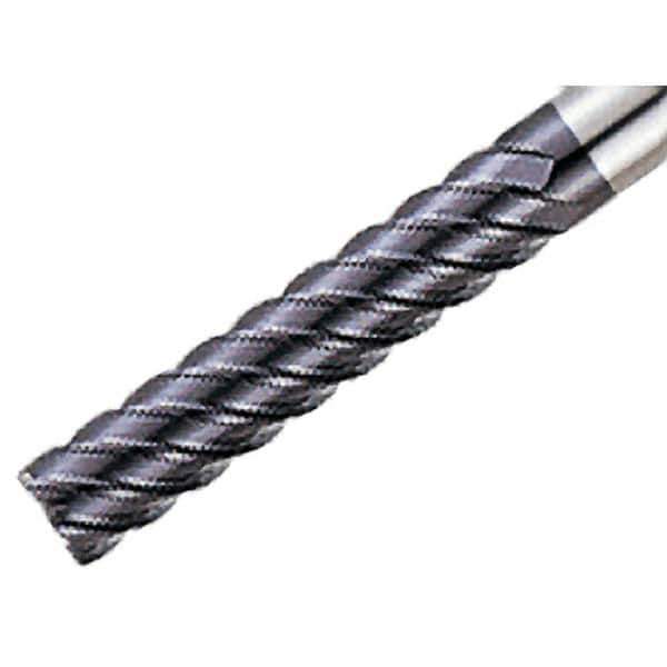 Iscar - 8mm, 36mm LOC, 8mm Shank Diam, 90mm OAL, 6 Flute, Solid Carbide Square End Mill - Single End, TiAlN Finish, Spiral Flute, 45° Helix, Right Hand Cut, Right Hand Flute - All Tool & Supply