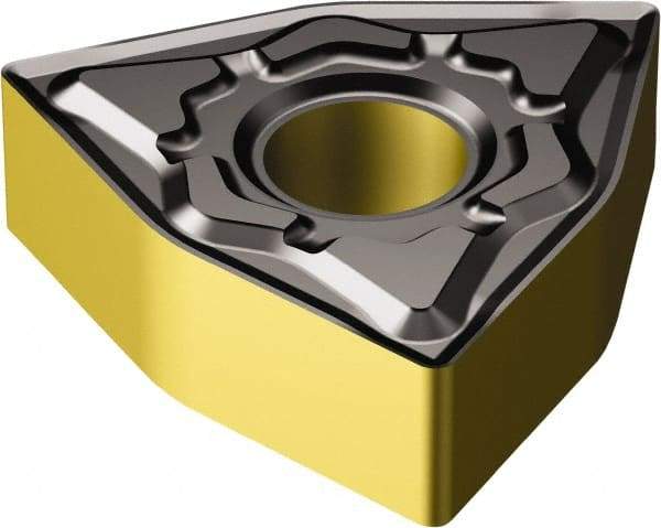 Sandvik Coromant - WNMG431 KF Grade 3225 Carbide Turning Insert - TiCN/AI2O3/TiN Finish, 80° Trigon, 1/2" Inscr Circle, 3/16" Thick, 1/64" Corner Radius - All Tool & Supply