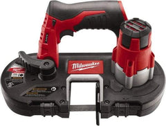 Milwaukee Tool - 12 Volt, 27-1/2" Blade, 280 SFPM Cordless Portable Bandsaw - 1-5/8" (Round) & 1-5/8 x 1-5/8" (Rectangle) Cutting Capacity, Battery Not Included - All Tool & Supply