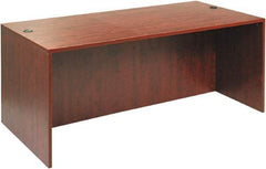 ALERA - Woodgrain Laminate Desk Shell - 71" Wide x 35-1/2" Deep x 29-5/8" High, Medium Cherry - All Tool & Supply