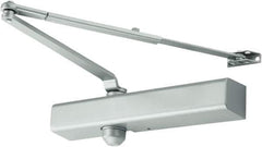 Falcon - 13-1/4" Closer Body Length, Medium Duty Multi-Sized Door Closer Manual Damper - Aluminum Finish, Non-Handed - All Tool & Supply