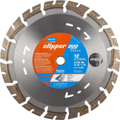 Wet & Dry Cut Saw Blade: 12″ Dia, 1″ Arbor Hole, 0.11″ Kerf Width, 28 Teeth High Speed Steel Teeth, Use on Concrete, Standard Arbor