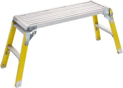 Louisville - 21" Foldup - Step Platform, 300 Lb Capacity, 21" Platform Height, 49-5/8" Base Width x 16-3/8" Base Depth, Aluminum - All Tool & Supply