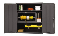 Durham - 2 Shelf Locking Storage Cabinet - Steel, 48" Wide x 24" Deep x 80" High, Gray - All Tool & Supply