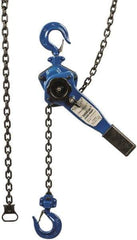 Value Collection - 2,000 Lb Lifting Capacity, 10' Lift Height, Lever Hoist - Made from Chain, 46 Lb Avg Pull to Lift Rated Load, 1 Chain - All Tool & Supply