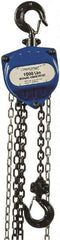 Value Collection - 1,000 Lb Lifting Capacity, 15' Lift Height, Hand Hoist - Made from Chain, 31' Overhaul to Lift 1', 48 Lb Avg Pull to Lift Rated Load, 1 Chain - All Tool & Supply