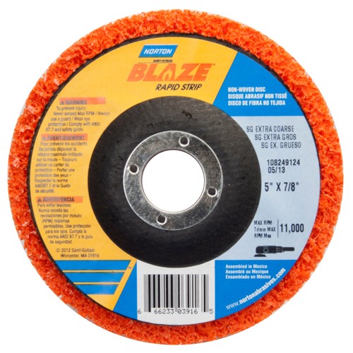 5″ Depressed Center Finishing Disc Rapid Strip Extra Coarse Grit - All Tool & Supply