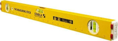 Stabila - 24" Long 3 Vial Spirit Level - Aluminum, Yellow, 2 Plumb & 1 Level Vials - All Tool & Supply