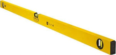 Stabila - 48" Long 3 Vial Box Beam Level - Aluminum, Yellow, 2 Plumb & 1 Level Vials - All Tool & Supply