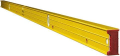 Stabila - Magnetic 96" Long 3 Vial Box Beam Level - Aluminum, Yellow, 2 Plumb & 1 Level Vials - All Tool & Supply