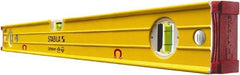 Stabila - Magnetic 24" Long 3 Vial Box Beam Level - Aluminum, Yellow, 2 Plumb & 1 Level Vials - All Tool & Supply