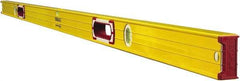 Stabila - 72" Long 3 Vial Box Beam Level - Aluminum, Yellow, 2 Plumb & 1 Level Vials - All Tool & Supply