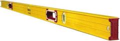 Stabila - 78" Long 3 Vial Box Beam Level - Aluminum, Yellow, 2 Plumb & 1 Level Vials - All Tool & Supply