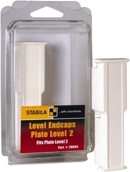 Stabila - Level Replacement End Cap Mount - White, Use with 106T & 106TM Series Levels - All Tool & Supply