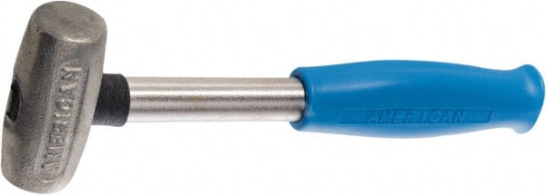 American Hammer - 1 Lb Head 1-1/8" Face Zinc Aluminum Alloy Nonmarring Hammer - Exact Industrial Supply