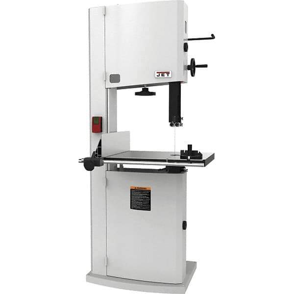 Jet - 18" Throat Capacity, Step Pulley Vertical Bandsaw - 2,300/3,800 SFPM, 1.75 hp, Single Phase - All Tool & Supply