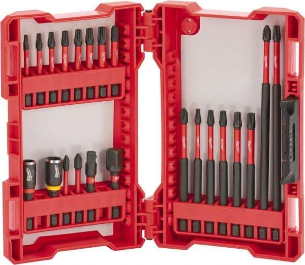 Milwaukee Tool - 22 Piece, Drive Set - Multi-Purpose Tool Kit Kit, 1/4" Drive, Phillips, Torx, Magnetic Bit Holder Point - All Tool & Supply