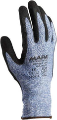 MAPA Professional - Size XL (10), ANSI Cut Lvl 4, Puncture Lvl 3, Abrasion Lvl 4, Nitrile Coated HDPE Cut Resistant Gloves - Palm Coated, HDPE Lining, Knit Wrist, Gray, Paired - All Tool & Supply