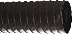 Flexaust - 2-1/2" ID, 29 Hg Vac Rating, 30 psi, Polyester Vacuum & Duct Hose - 25' Long, Black, 2" Bend Radius, -40 to 250°F - All Tool & Supply