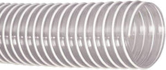 Flexaust - 10" ID, 3 Hg Vac Rating, 8 psi, PVC Vacuum & Duct Hose - 25' Long, Clear, 9.92" Bend Radius, 20 to 160°F - All Tool & Supply