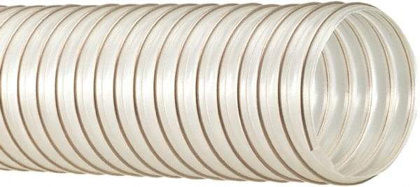 Flexaust - 4" ID, 29 Hg Vac Rating, 25 psi, Polyurethane Vacuum & Duct Hose - 25' Long, Clear, 4" Bend Radius, -65 to 225°F - All Tool & Supply