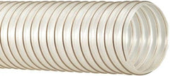 Flexaust - 100mm ID, 20 Hg Vac Rating, 25 psi, Polyurethane Vacuum & Duct Hose - 25' Long, Clear, 4" Bend Radius, -65 to 225°F - All Tool & Supply