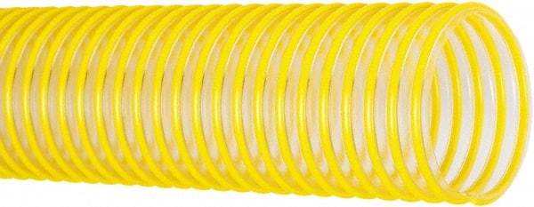 Flexaust - 2" ID, 28 Hg Vac Rating, 37 psi, Polyurethane Vacuum & Duct Hose - 25' Long, Yellow, 2.8" Bend Radius, -40 to 200°F - All Tool & Supply