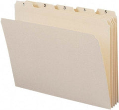 SMEAD - 8-1/2 x 11", Letter Size, Manila, Index Folder - 11 Point Stock, 1/5 Tab Cut Location - All Tool & Supply