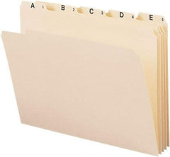 SMEAD - 8-1/2 x 11", Letter Size, Manila, Index Folder - 11 Point Stock, 1/5 Tab Cut Location - All Tool & Supply