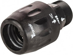 Transair - 1-1/2" ID, 40mm OD, Male Connector - Plastic, 232 Max psi, 1-1/2 Male NPT, 4-1/2" Long - All Tool & Supply