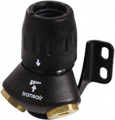 Transair - 1/2" ID, 16.5mm OD, 45° Two Port Wall Bracket - Plastic, 232 Max psi, 1/2 & 1/4 Female NPT, 3-5/16" Long - All Tool & Supply