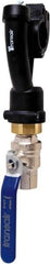 Transair - 1-1/2" ID, 40mm OD, Wall Bracket with Ball Valve - Plastic, 232 Max psi, 1/2 Female NPT, 10-5/8" Long - All Tool & Supply