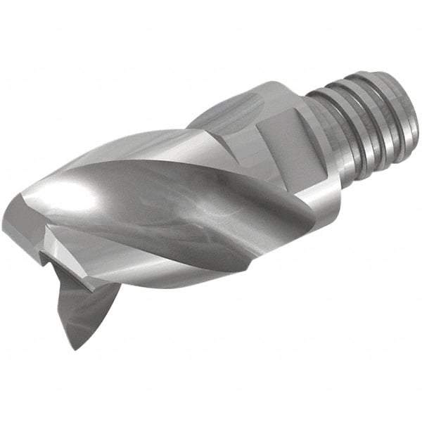 Iscar - MM EA Grade IC08 Carbide End Milling Tip Insert - Uncoated, 3 Flutes, 20mm Cutting Diam, 20mm Depth of Cut, 34mm Extension, 40° Helix - All Tool & Supply